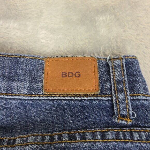 BDG Mid Rise Twig Ankle Jeans Womens Sz 28X30 Blue Dark Wash Skinny Leg Stretch - Picture 10 of 10